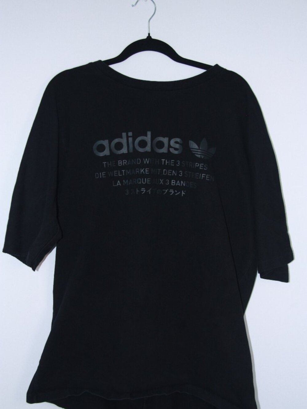 Adididas Long Tee Baggy Multilingual Japansese
